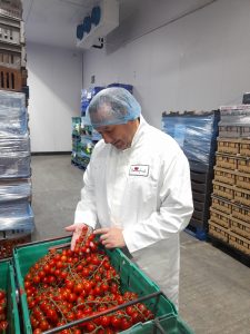David Holding Flavourfresh inspects tomatoes